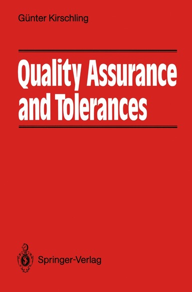 bokomslag Quality Assurance and Tolerance