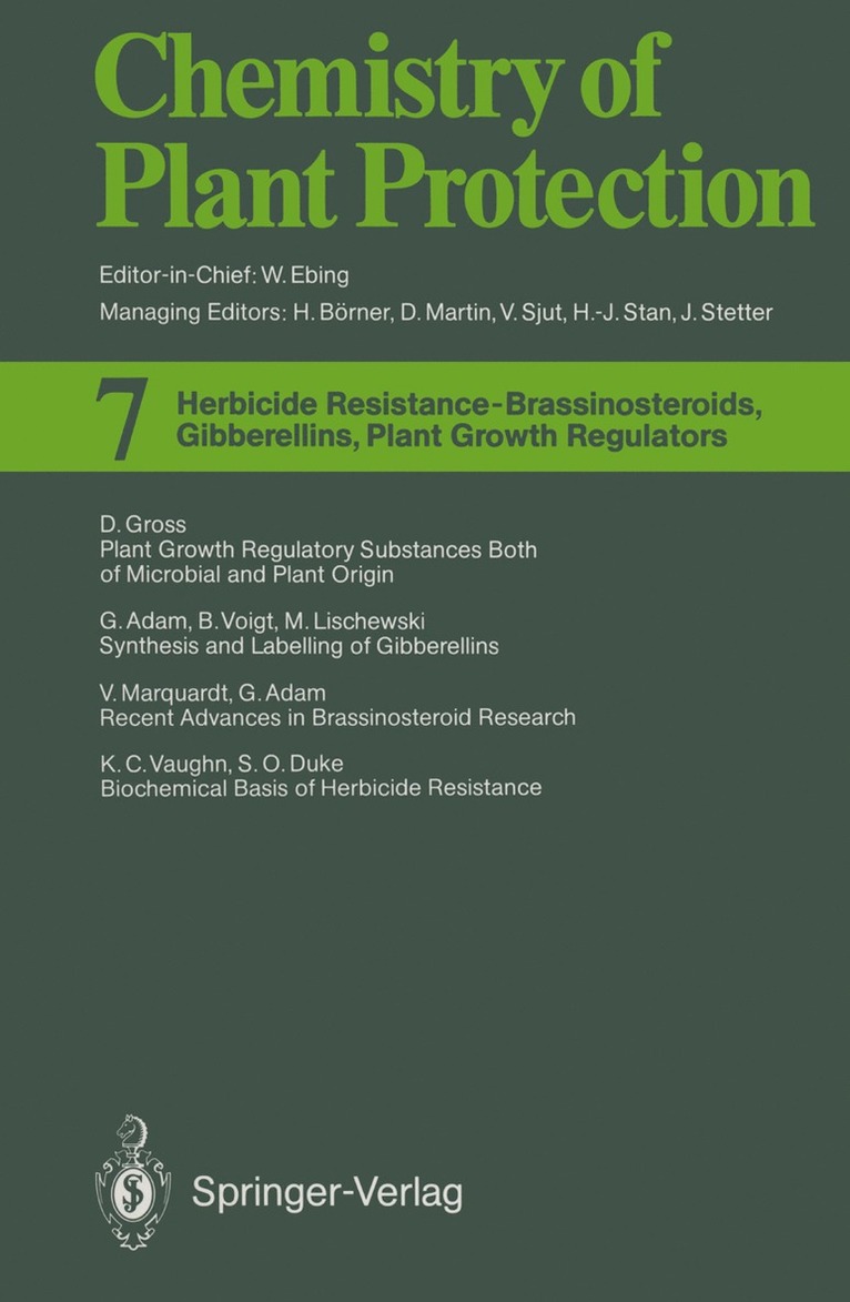 Herbicide Resistance  Brassinosteroids, Gibberellins, Plant Growth Regulators 1