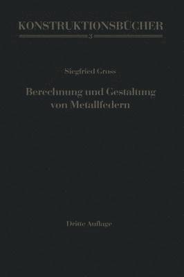 bokomslag Berechnung und Gestaltung von Metallfedern