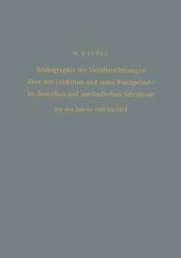 bokomslag Bibliographie der Verffentlichungen ber den Leichtbau und seine Randgebiete im deutschen und auslndischen Schrifttum aus den Jahren 1940 bis 1954 / Bibliography of Publications on Light Weight