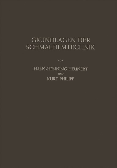 bokomslag Grundlagen der Schmalfilmtechnik