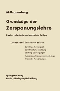 bokomslag Grundzuge der Zerspanungslehre