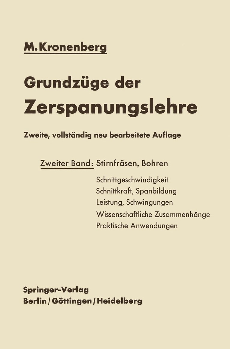 Grundzüge der Zerspanungslehre
