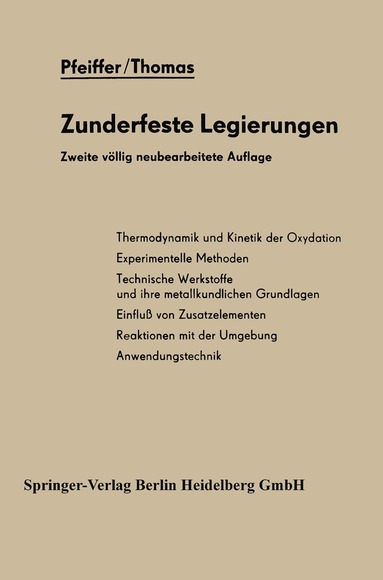 Harald Pfeiffer, Hans Thomas - Zunderfeste Legierungen, Häftad