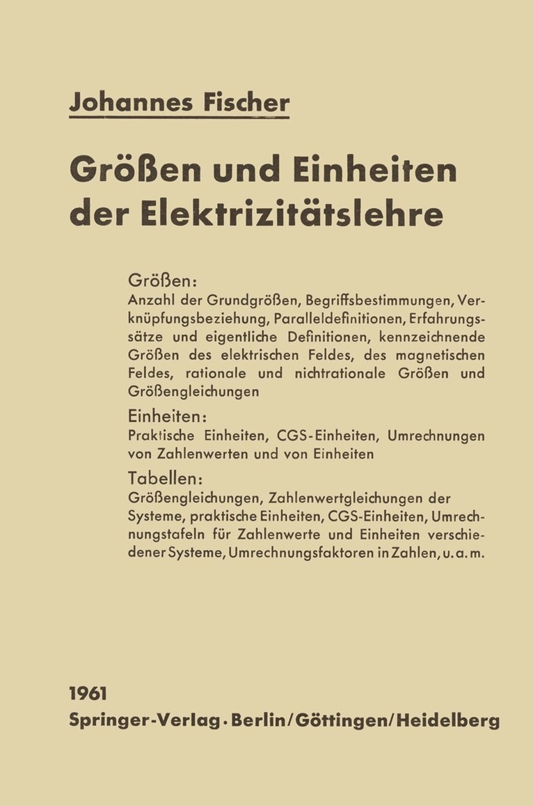 Gren und Einheiten der Elektrizittslehre 1