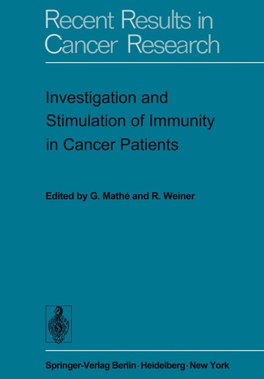 bokomslag Investigation and Stimulation of Immunity in Cancer Patients