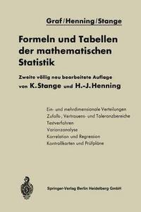 bokomslag Formeln und Tabellen der mathematischen Statistik