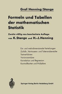 bokomslag Formeln und Tabellen der mathematischen Statistik