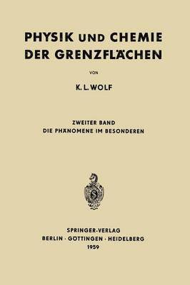 bokomslag Physik und Chemie der Grenzflächen