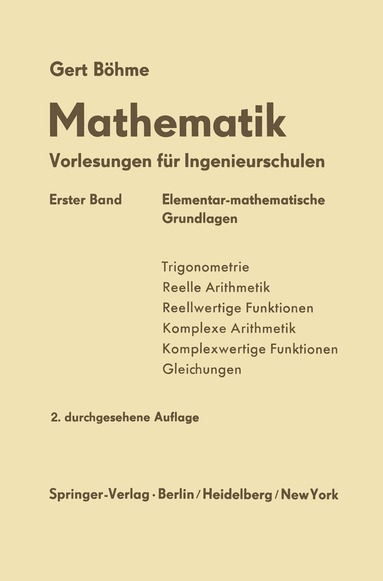 bokomslag Elementar-mathematische Grundlagen