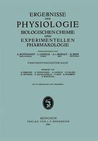 bokomslag Ergebnisse der Physiologie Biologischen Chemie und Experimentellen Pharmakologie