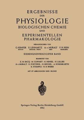 bokomslag Ergebnisse der Physiologie Biologischen Chemie und Experimentellen Pharmakologie