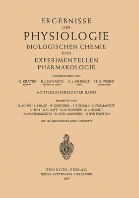 bokomslag Ergebnisse der Physiologie Biologischen Chemie und Experimentellen Pharmakologie