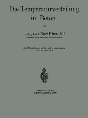 bokomslag Die Temperaturverteilung im Beton