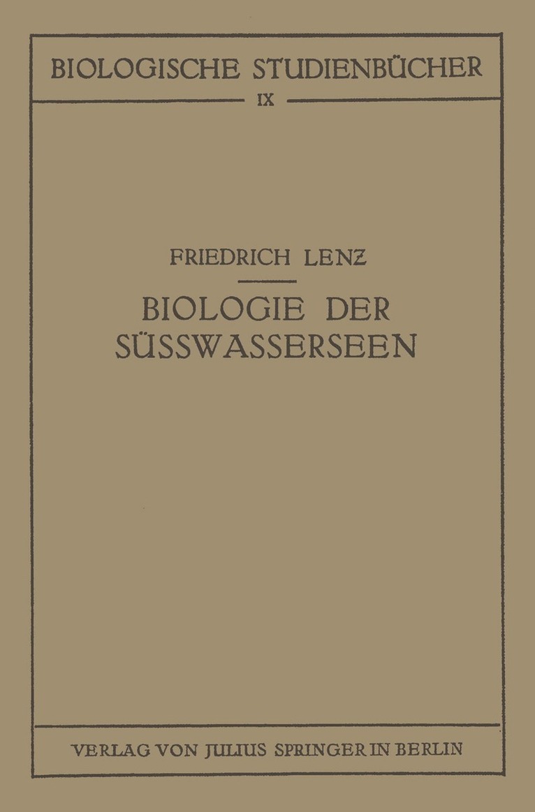 Einführung in die Biologie der Süsswasserseen