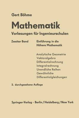 bokomslag Einfrung in die Hhere Mathematik