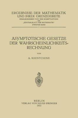 bokomslag Asymptotische Geset?e der Wahrscheinlichkeitsrechnung
