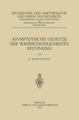 bokomslag Asymptotische Gesete der Wahrscheinlichkeitsrechnung