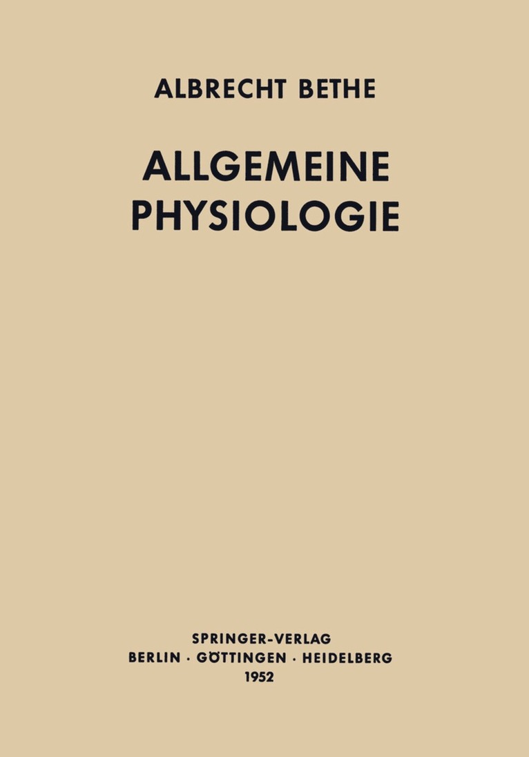 Allgemeine Physiologie