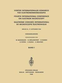 bokomslag Vierter Internationaler Kongress fr Elektronenmikroskopie / Fourth International Conference on Electron Microscopy / Quatrime Congrs International de Microscopie lectronique