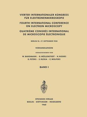 bokomslag Vierter Internationaler Kongress fr Elektronenmikroskopie / Fourth International Conference on Electron Microscopy / Quatrime Congrs International de Microscopie lectronique