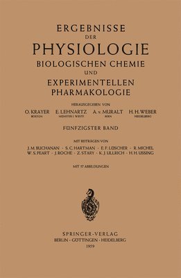 bokomslag Ergebnisse der Physiologie Biologischen Chemie und Experimentellen Pharmakologie