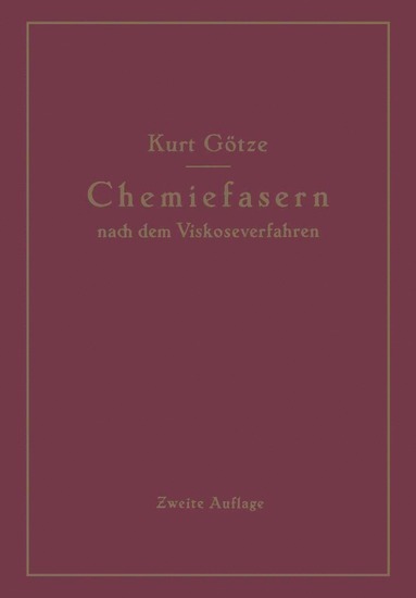 bokomslag Chemiefasern nach dem Viskoseverfahren (Reyon und Zellwolle)