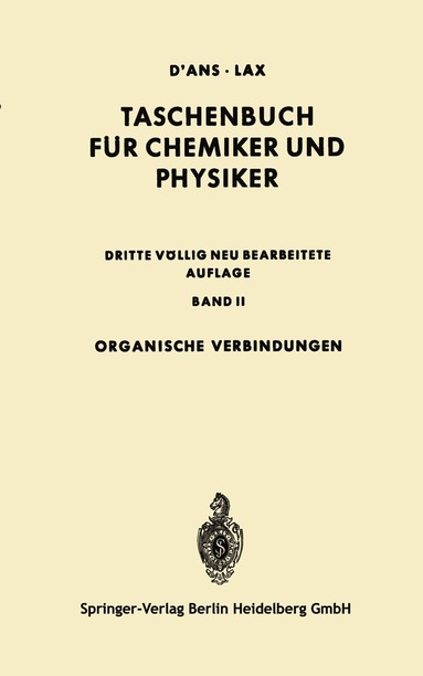 Jean d'Ans, Ellen Lax, Ellen Lax - Organische Verbindungen, Häftad