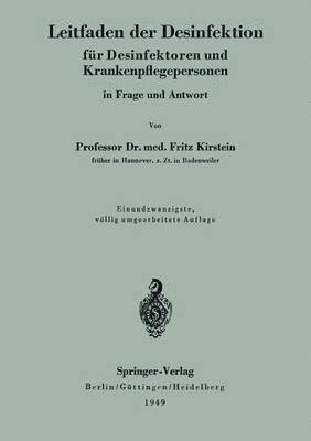 bokomslag Leitfaden der Desinfektion fr Desinfektoren und Krankenpflegepersonen in Frage und Antwort