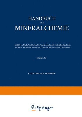 bokomslag Handbuch der Mineralchemie