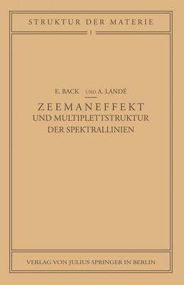 Zeemaneffekt und Multiplettstruktur der Spektrallinien 1