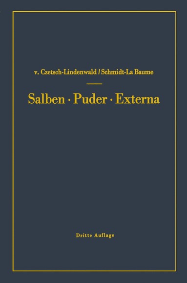 bokomslag Salben  Puder  Externa