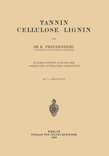bokomslag Tannin Cellulose · Lignin