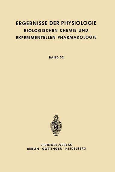 K. Kramer, O. Krayer, E. Lehnartz, A. von Muralt, H. H. Weber - Ergebnisse der Physiologie Biologischen Chemie und Experimentellen Pharmakologie, Häftad