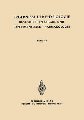 bokomslag Ergebnisse der Physiologie Biologischen Chemie und Experimentellen Pharmakologie