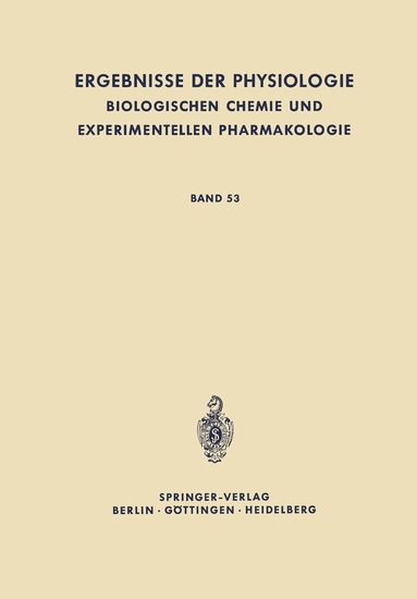 K. Kramer, O. Krayer, E. Lehnartz, A. von Muralt, H. H. Weber - Ergebnisse der Physiologie, Biologischen Chemie und Experimentellen Pharmakologie, Häftad