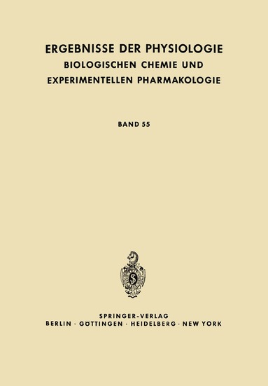 K. Kramer, O. Krayer, E. Lehnartz, A. von Muralt, H. H. Weber - Ergebnisse der Physiologie, Biologischen Chemie und Experimentellen Pharmakologie, Häftad