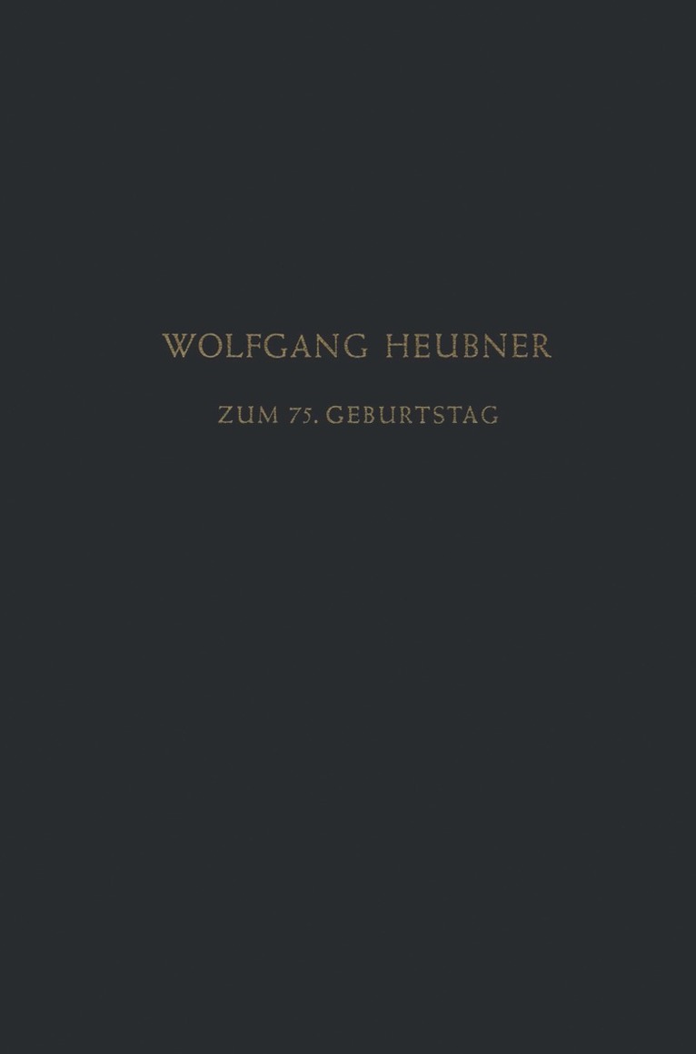 Festschrift zum 75. Geburtstag 1