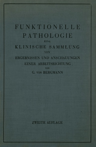 bokomslag Funktionelle Pathologie