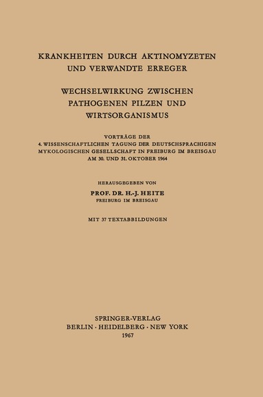 bokomslag Krankheiten Durch Aktinomyzeten und Verwandte Erreger Wechselwirkung Zwischen Pathogenen Pilzen und Wirtsorganismus