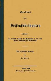 bokomslag Handbuch fr Seifenfabrikanten