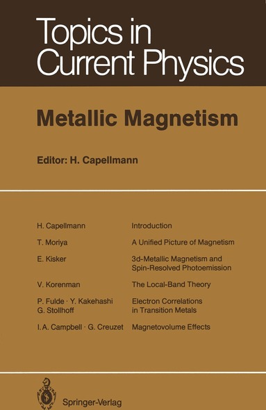 Herbert Capellmann - Metallic Magnetism, Häftad