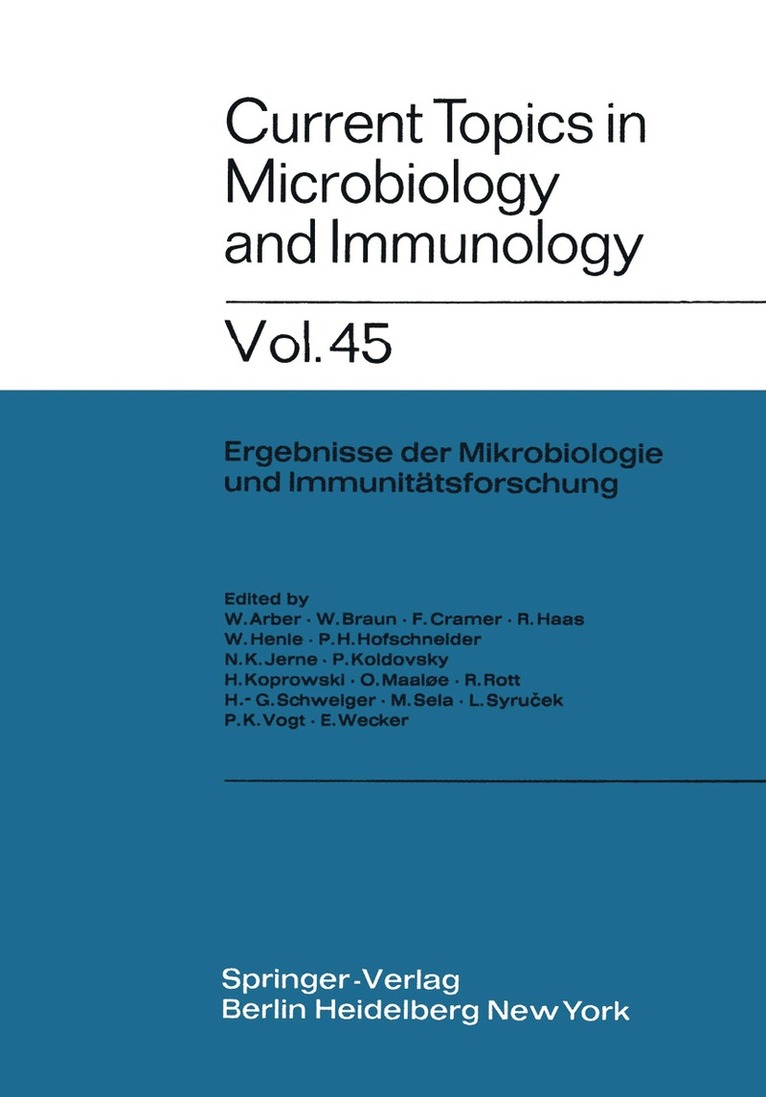 Current Topics in Microbiology and Immunology 1