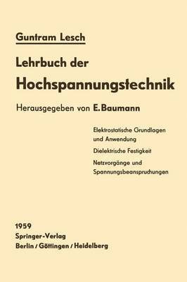 bokomslag Lehrbuch der Hochspannungstechnik