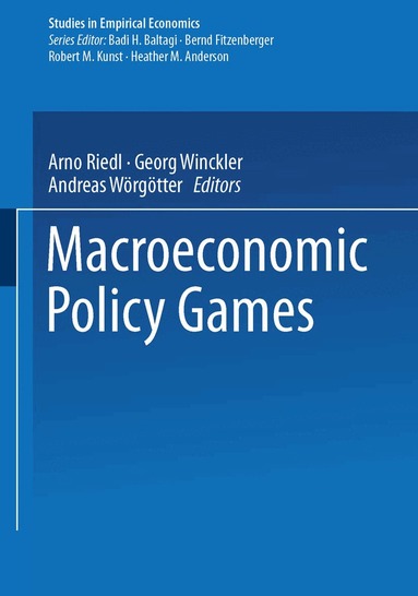 Arno Riedl, Georg Winckler, Andreas Wörgötter - Macroeconomic Policy Games, Häftad