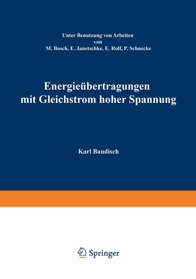 bokomslag Energieübertragung mit Gleichstrom hoher Spannung