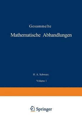 bokomslag Gesammelte Mathematische Abhandlungen