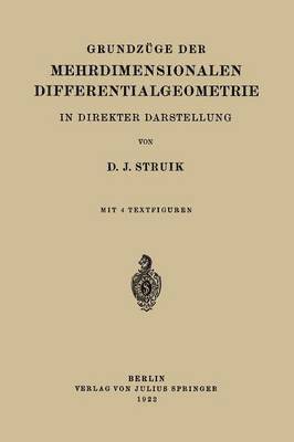 bokomslag Grundzge der Mehrdimensionalen Differentialgeometrie