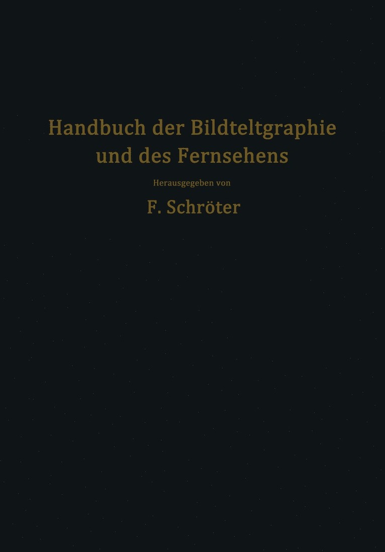 Handbuch der Bildtelegraphie und des Fernsehens
