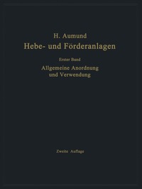 bokomslag Allgemeine Anordnung und Verwendung